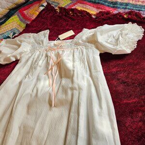 PINK GODDESS VICTORIAN COTTON LINED LACY NWT NIGHTGOWN..EDWARDIAN STYLE COUTURE